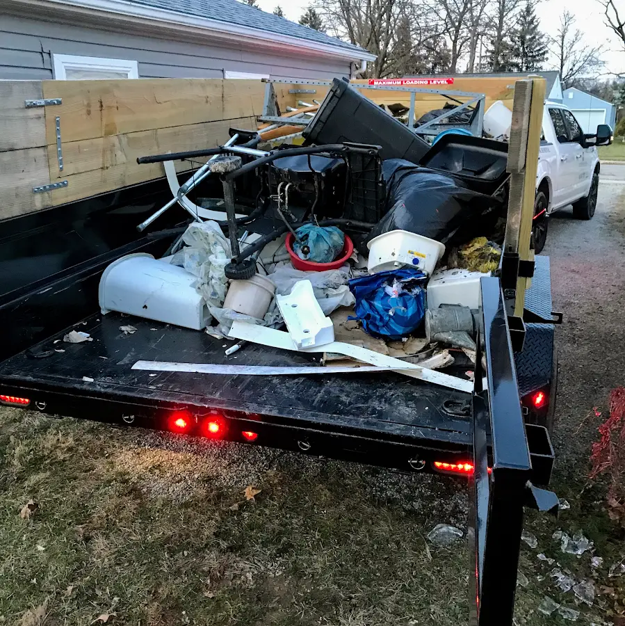 Roll-off dumpster delivered to a residential driveway in Lindenwold